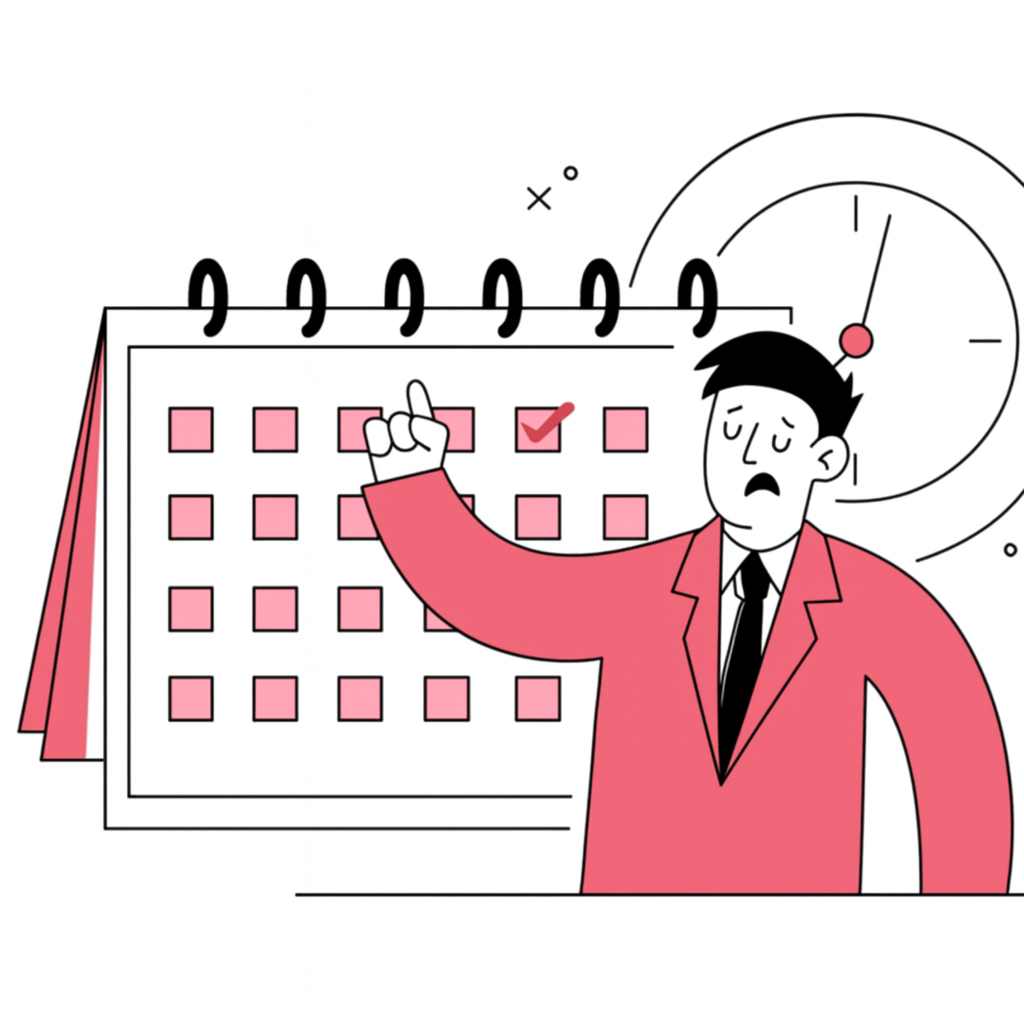 Frustrated Professional and Appointment Clock